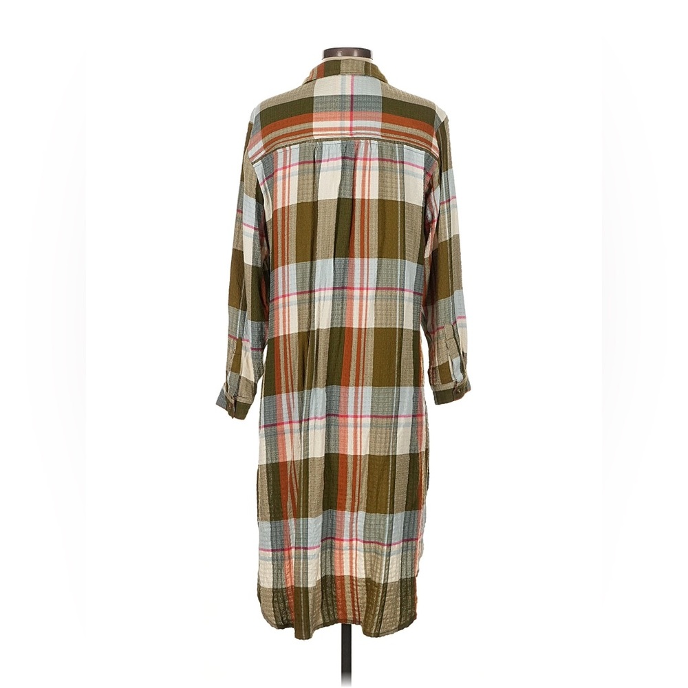 PILCRO x ANTHROPOLOGIE Side Slit Maxi Tunic Button Down Shirt Shirtdress Duster - Picture 9 of 15